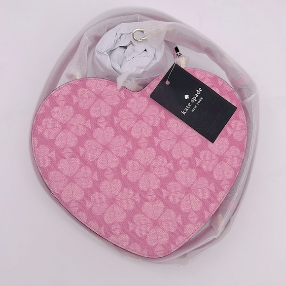 Kate Spade Love Shack Spade Flower Heart Crossbody Parisian Rose - Picture 2 of 14